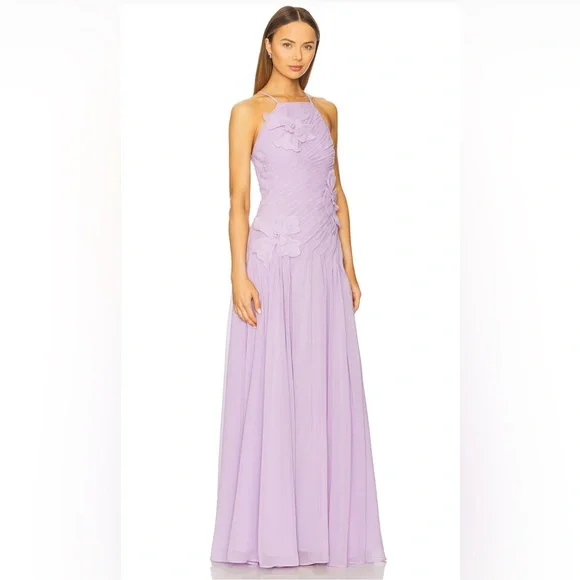 LEO LIN Amya Petal Gown Lilac